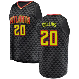 Youth John Collins Atlanta Hawks Black Fast Break Jersey - Icon Edition