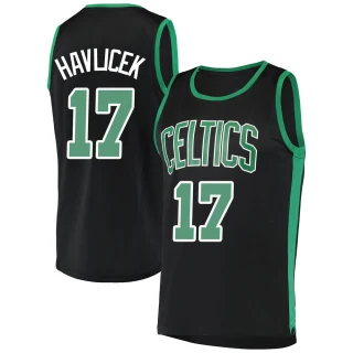 Youth John Havlicek Boston Celtics Black Fast Break Jersey - Statement Edition