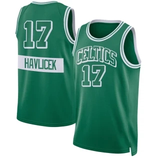 Youth John Havlicek Boston Celtics Green Swingman Kelly 2021/22 City Edition Jersey