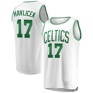 Youth John Havlicek Boston Celtics White Fast Break Jersey - Association Edition