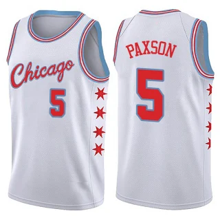 Youth John Paxson Chicago Bulls White Swingman Jersey - City Edition