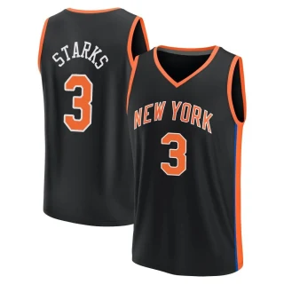 Youth John Starks New York Knicks Black Fast Break 2022/23 City Edition Jersey
