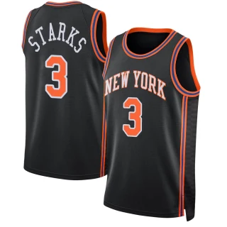 Youth John Starks New York Knicks Black Swingman 2021/22 Jersey - City Edition