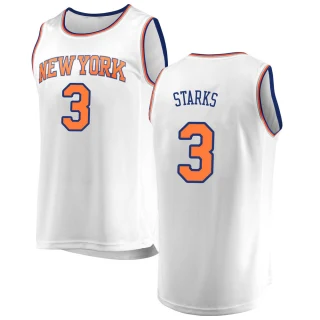 Youth John Starks New York Knicks White Fast Break Jersey - Association Edition