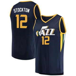 Youth John Stockton Utah Jazz Navy Fast Break Jersey - Icon Edition