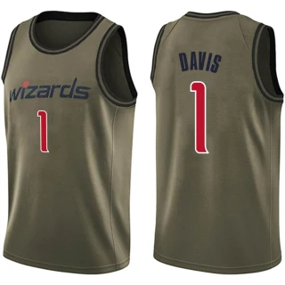 Youth Johnny Davis Washington Wizards Green Swingman Salute to Service Jersey