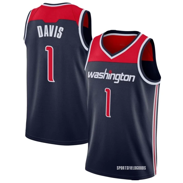 Youth Johnny Davis Washington Wizards Navy Swingman Jersey - Statement Edition