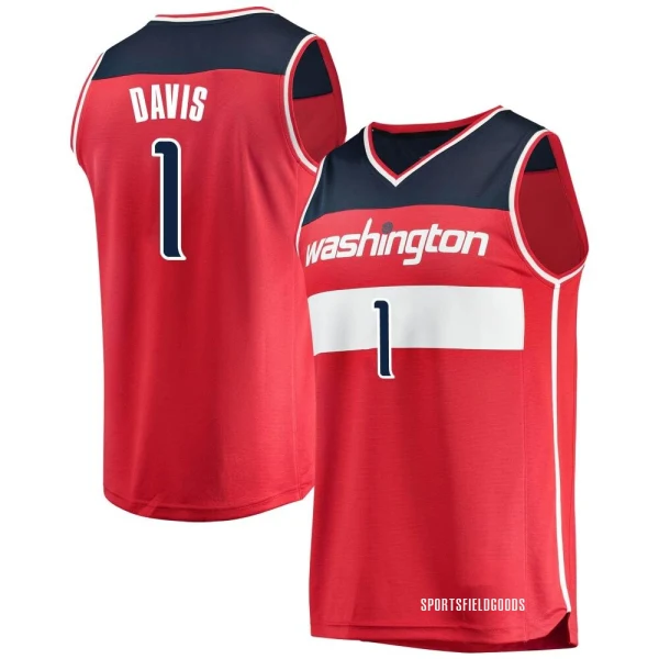 Youth Johnny Davis Washington Wizards Red Fast Break Jersey - Icon Edition