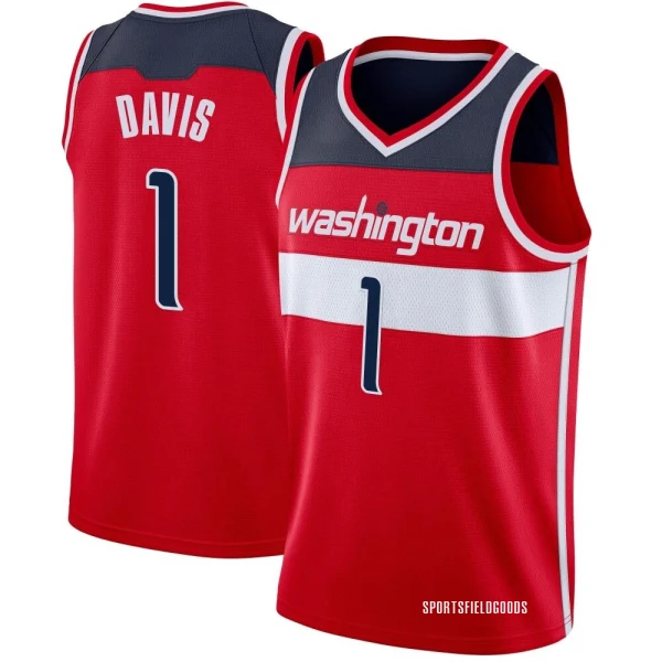 Youth Johnny Davis Washington Wizards Red Swingman Jersey - Icon Edition
