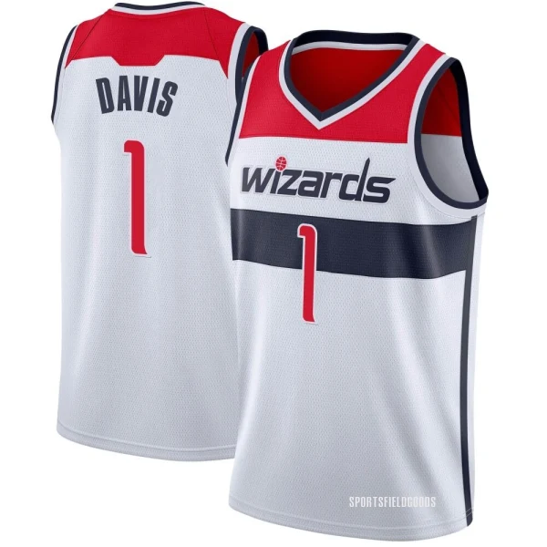 Youth Johnny Davis Washington Wizards White Swingman Jersey - Association Edition