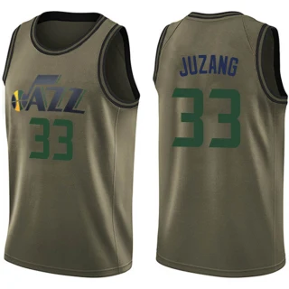 Youth Johnny Juzang Utah Jazz Green Swingman Salute to Service Jersey