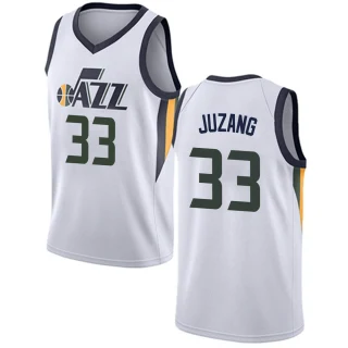 Youth Johnny Juzang Utah Jazz White Swingman Jersey - Association Edition