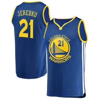 Youth Jonas Jerebko Golden State Warriors Gold Fast Break Royal Jersey - Icon Edition