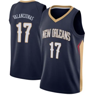 Youth Jonas Valanciunas New Orleans Pelicans Navy Swingman Jersey - Icon Edition