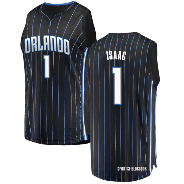 Youth Jonathan Isaac Orlando Magic Black Fast Break Jersey - Statement Edition