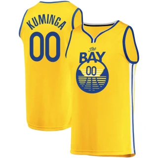 Youth Jonathan Kuminga Golden State Warriors Gold Fast Break 2019/20 Jersey - Statement Edition