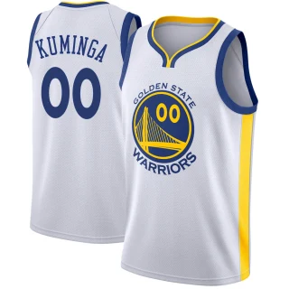 Youth Jonathan Kuminga Golden State Warriors Gold Swingman White Jersey - Association Edition