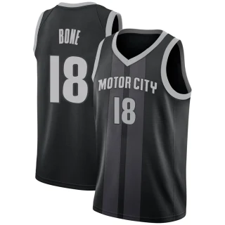 Youth Jordan Bone Detroit Pistons Black Swingman 2018/19 Jersey - City Edition