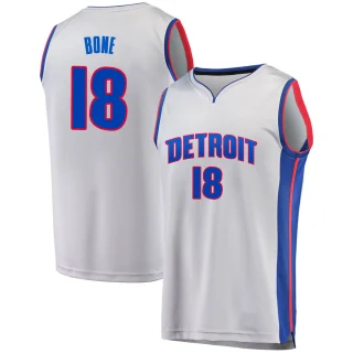 Youth Jordan Bone Detroit Pistons Gray Fast Break Alternate Jersey - Statement Edition