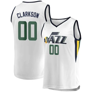 Youth Jordan Clarkson Utah Jazz White Fast Break Jersey - Association Edition