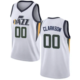 Youth Jordan Clarkson Utah Jazz White Swingman Jersey - Association Edition