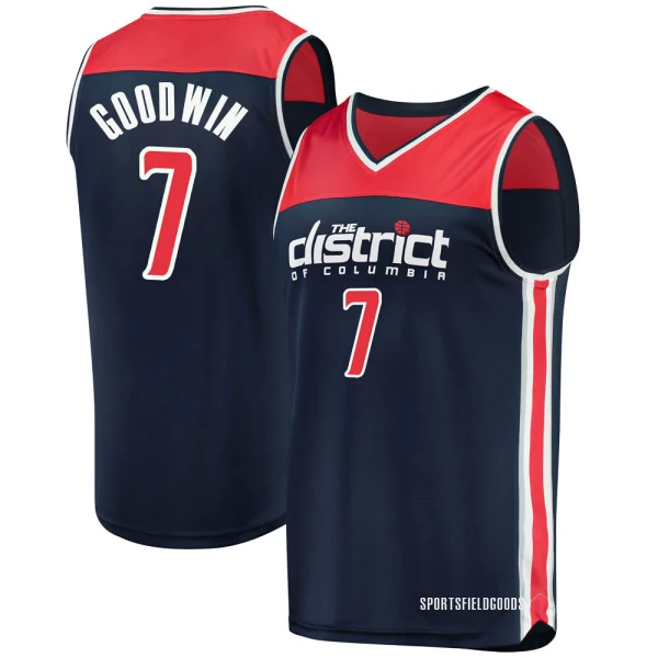 Youth Jordan Goodwin Washington Wizards Navy Fast Break 2019/20 Jersey - Statement Edition