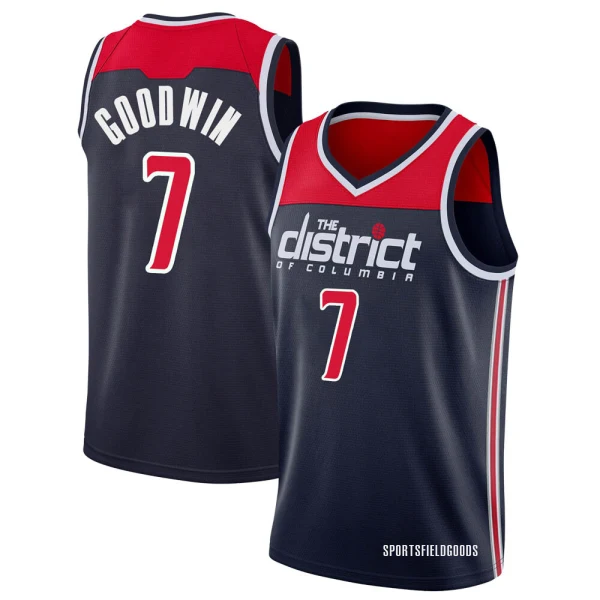 Youth Jordan Goodwin Washington Wizards Navy Swingman 2019/20 Jersey - Statement Edition