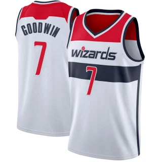 Youth Jordan Goodwin Washington Wizards White Swingman Jersey - Association Edition