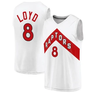 Youth Jordan Loyd Toronto Raptors White Fast Break 2020/21 Jersey - Association Edition