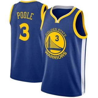 Youth Jordan Poole Golden State Warriors Blue Swingman Jersey - Icon Edition