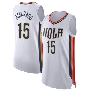 Youth Jose Alvarado New Orleans Pelicans White Authentic 2021/22 City Edition Jersey