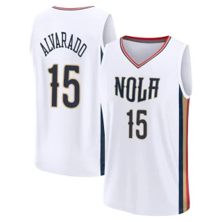 Youth Jose Alvarado New Orleans Pelicans White Fast Break 2021/22 Replica City Edition Jersey