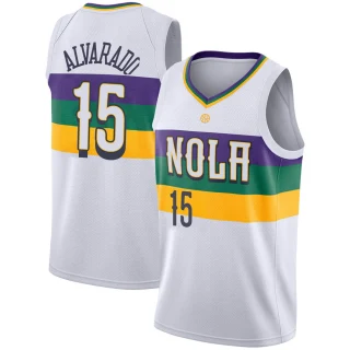Youth Jose Alvarado New Orleans Pelicans White Swingman 2018/19 Jersey - City Edition