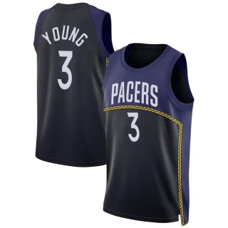 Youth Joseph Young Indiana Pacers Blue Swingman 2022/23 City Edition Jersey
