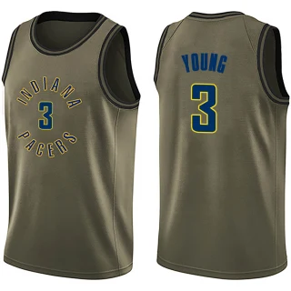 Youth Joseph Young Indiana Pacers Green Swingman Salute to Service Jersey