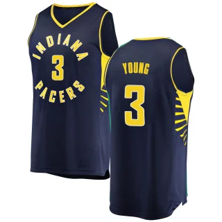 Youth Joseph Young Indiana Pacers Navy Fast Break Jersey - Icon Edition
