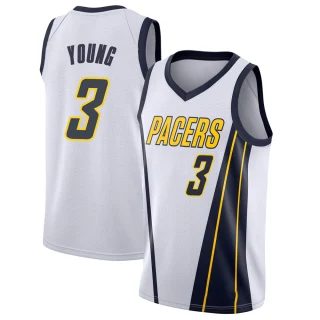 Youth Joseph Young Indiana Pacers White Swingman 2018/19 Jersey - Earned Edition