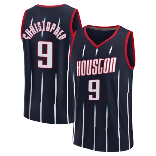 Youth Josh Christopher Houston Rockets Navy Fast Break 2021/22 Replica City Edition Jersey