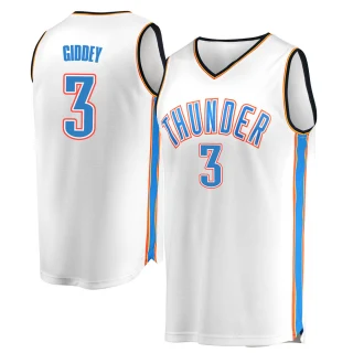 Youth Josh Giddey Oklahoma City Thunder White Fast Break Replica Jersey - Association Edition