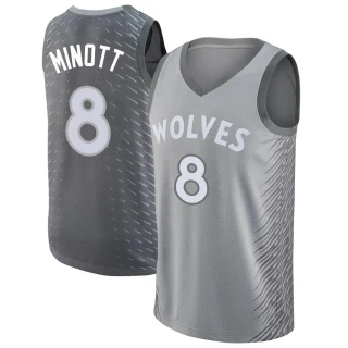 Youth Josh Minott Minnesota Timberwolves Swingman Silver Jersey - City Edition
