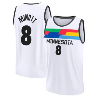 Youth Josh Minott Minnesota Timberwolves White Fast Break 2022/23 City Edition Jersey