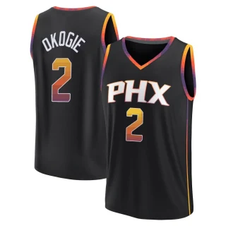 Youth Josh Okogie Phoenix Suns Black Fast Break 2022/23 Jersey - Statement Edition