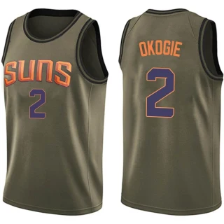 Youth Josh Okogie Phoenix Suns Green Swingman Salute to Service Jersey