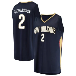 Youth Josh Richardson New Orleans Pelicans Navy Fast Break Jersey - Icon Edition