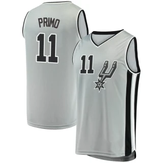 Youth Joshua Primo San Antonio Spurs Fast Break Silver Jersey - Statement Edition
