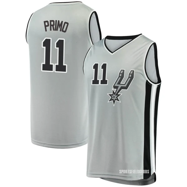 Youth Joshua Primo San Antonio Spurs Fast Break Silver Jersey - Statement Edition