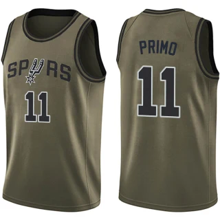 Youth Joshua Primo San Antonio Spurs Green Swingman Salute to Service Jersey
