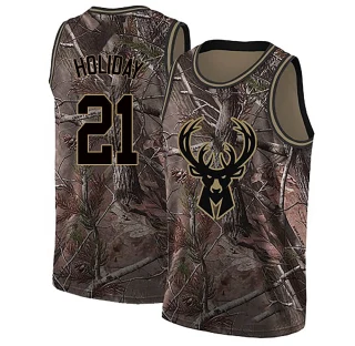 Youth Jrue Holiday Milwaukee Bucks Camo Swingman Realtree Collection Jersey
