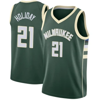 Youth Jrue Holiday Milwaukee Bucks Green Swingman Jersey - Icon Edition