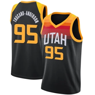 Youth Juan Toscano-Anderson Utah Jazz Black Swingman Jaz 2021/22 Diamond Icon Edition Jersey